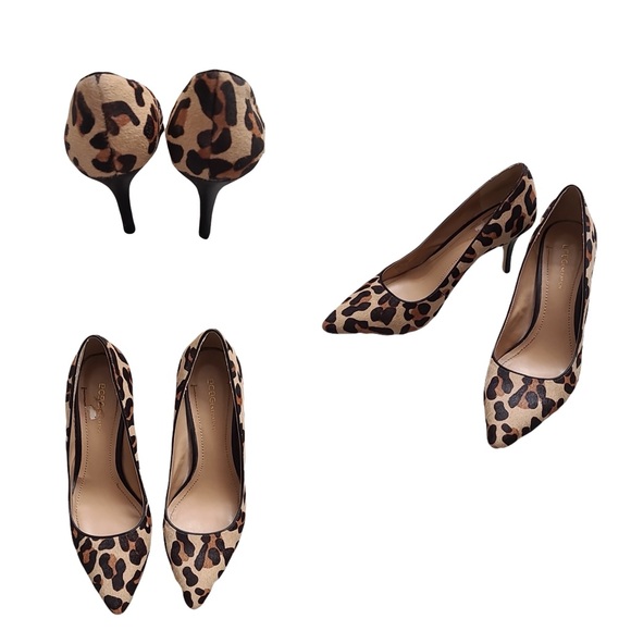 BCBG Leopard Print Heels 9 - Picture 2 of 6